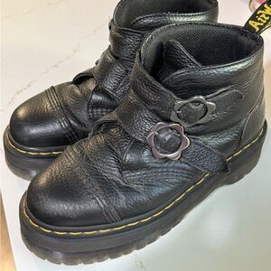 Dr. Martens Devon Platform Flower Buckle Boots